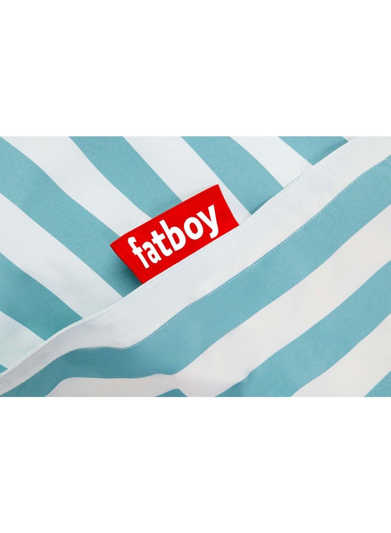 Fatboy Original Outdoor Bean Bag Chair | 134x180 cm Lounge Seat for Patio, Garden & Poolside | UV, 5rewWater & Dust Resistant, Durable Olefin Fabric | Washable Cover | Indoor & Outdoor - Stripe Azur Blue - Image 4